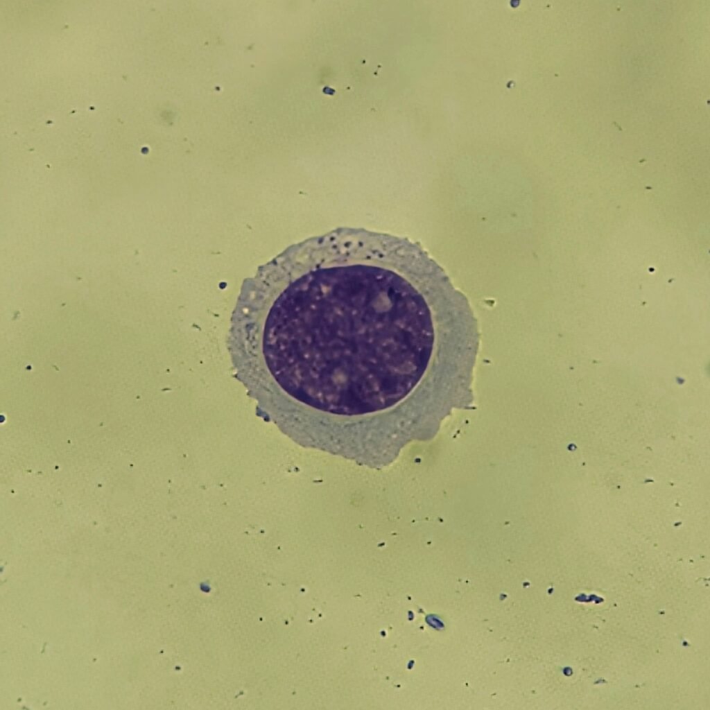 Lymphocyte in body fluid