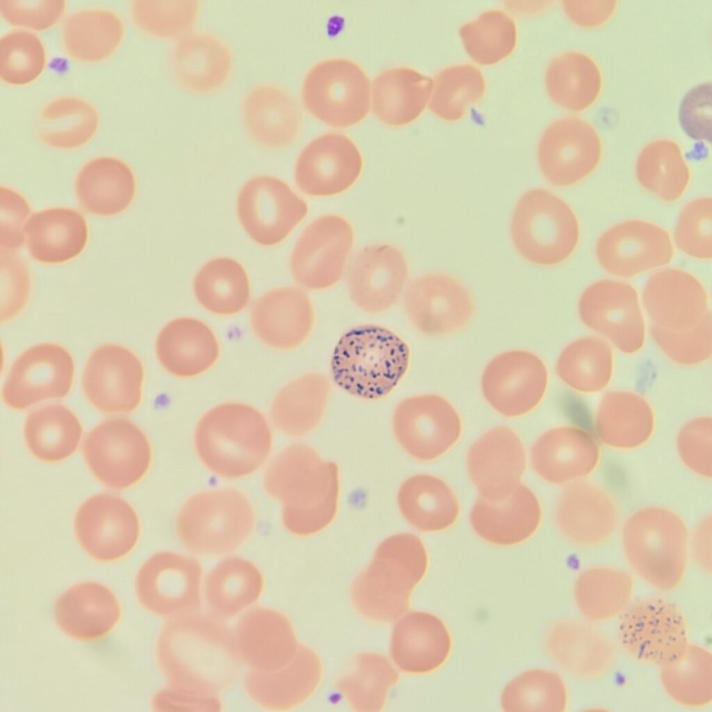 Coarse Basophilic Stippling, red blood cell inclusions