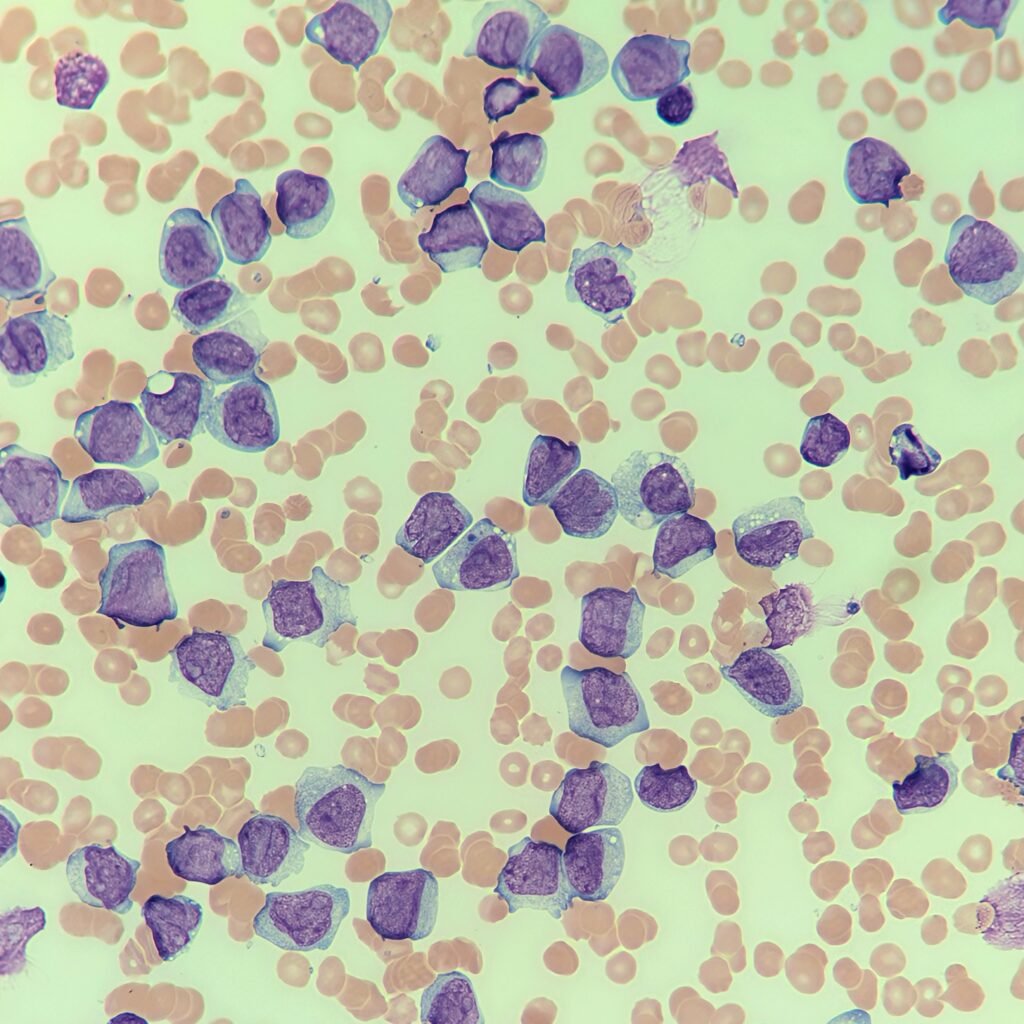 white blood cells: blast cells